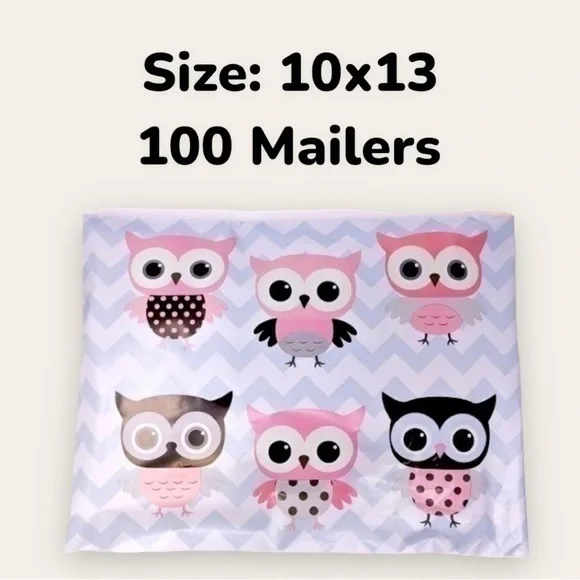 PACK of 10x13 Mailers, Boho Owls! THEY’RE A HOOT! - Picture 1 of 1